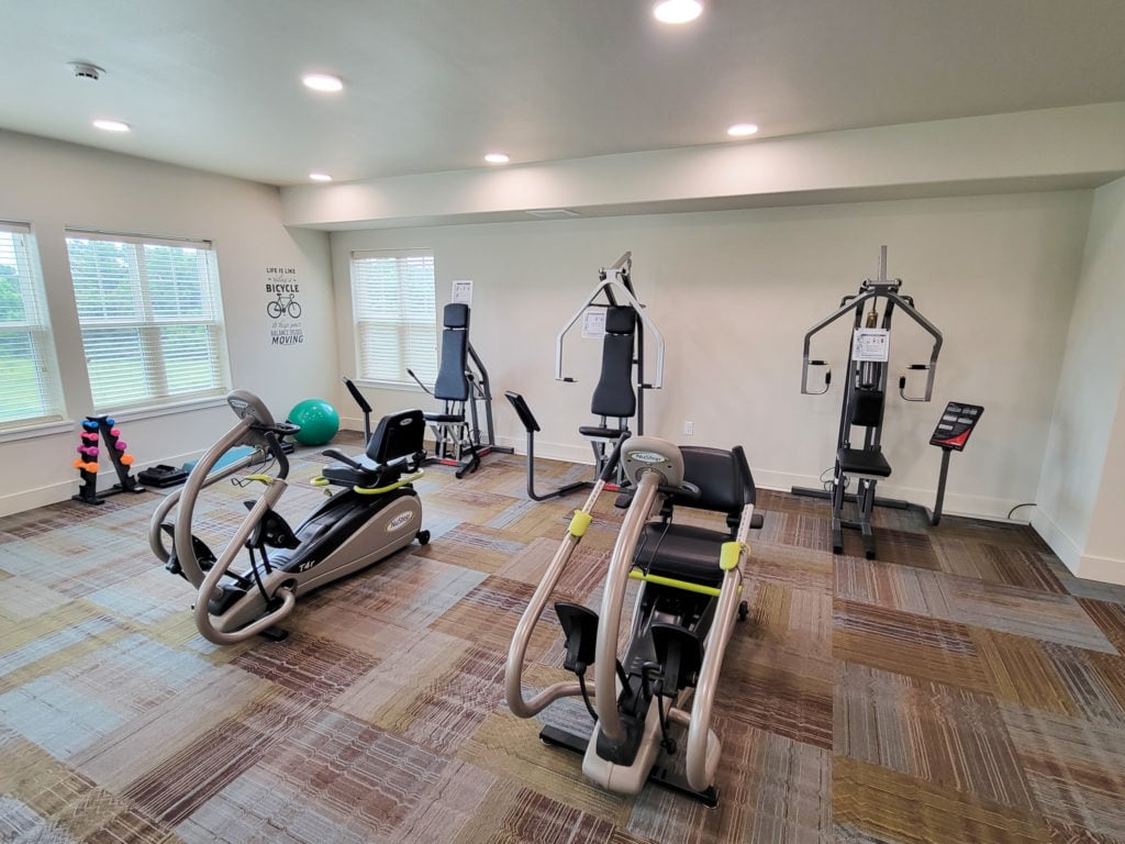 The fitness center at Somerset Lodge